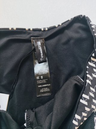 Bikini Karl Lagerfeld T.M Estampado Blanco y Negro