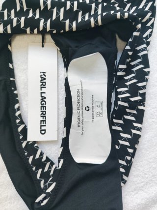 Bikini Karl Lagerfeld T.M Estampado Blanco y Negro