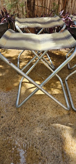 4 Sillas Plegables Camping Tela Rayas