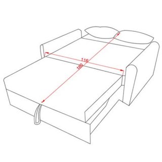 Sofá Cama 146cm Beige