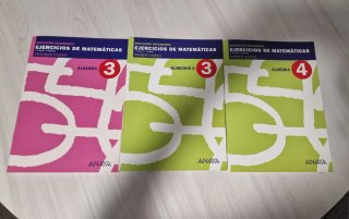 Lote de tres cuadernillos de Matemáticas Anaya
