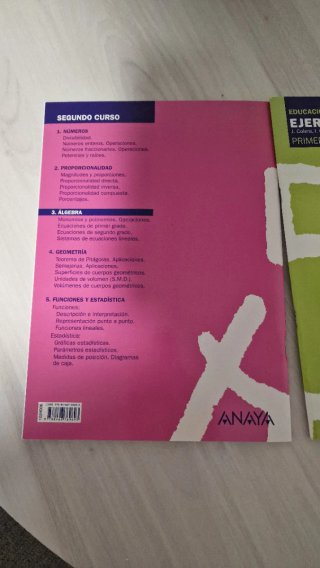 Lote de tres cuadernillos de Matemáticas Anaya