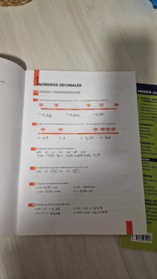 Lote de tres cuadernillos de Matemáticas Anaya