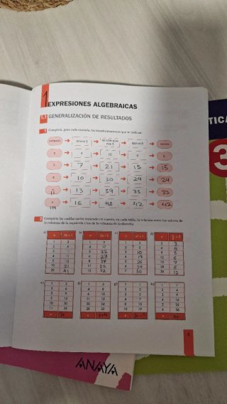 Lote de tres cuadernillos de Matemáticas Anaya