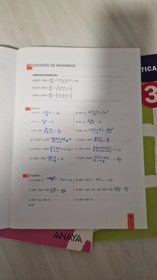 Lote de tres cuadernillos de Matemáticas Anaya