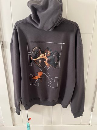 Off-White Sudadera con Capucha Cupid Arrow Gris