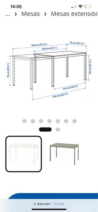 Mesa comedor IKEA extensible
