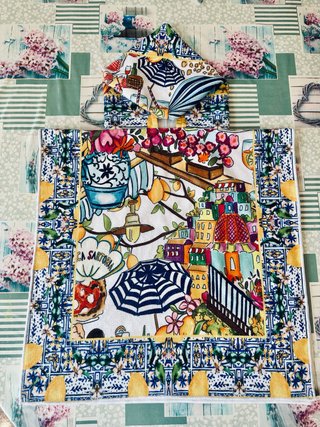 Poncho Accappatoio Bambini Costiera Amalfi