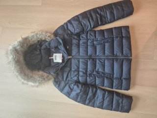 Abrigo plumífero largo Tommy Hilfiger negro