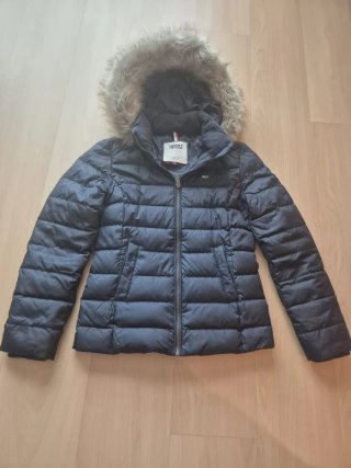 Abrigo plumífero largo Tommy Hilfiger negro