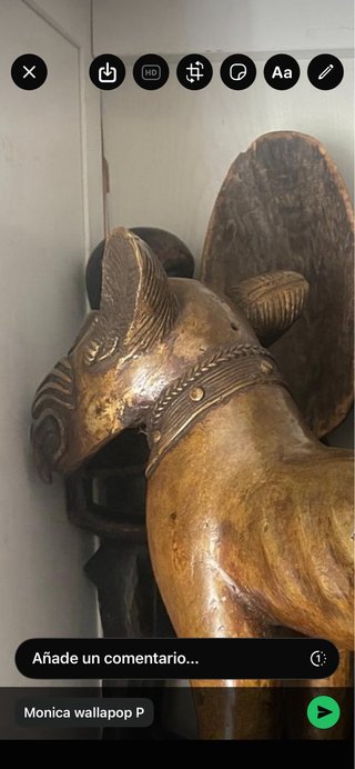 Figura Arte Africano Animal Bronce