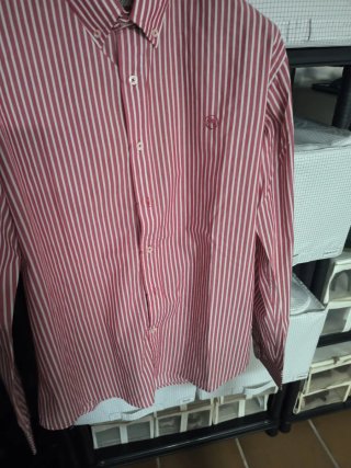 Camisa El Flamenco Rayas Rojas y Blancas