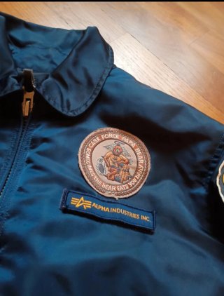 Bomber Alpha Industries CWU-45 Vintage Blu| patch|