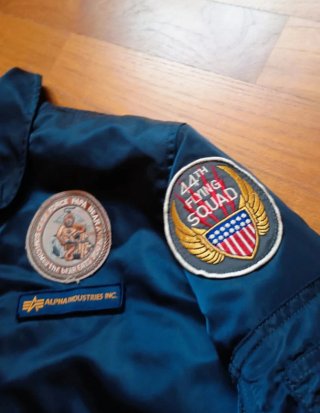 Bomber Alpha Industries CWU-45 Vintage Blu| patch|