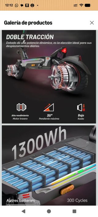 Patinete Eléctrico RAYI Dual Motor