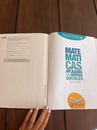 Matemáticas aplicadas a las ciencias sociales, ...