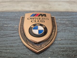 Emblema BMW Owners Club Metal 3D oro
