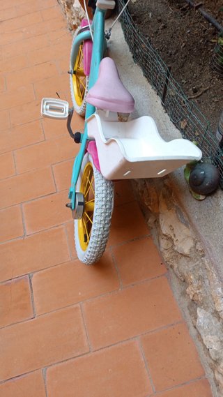 Bicicleta infantil con asiento para muñeca
