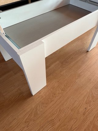 Mesa de centro elevable madera y blanco NUEVAS