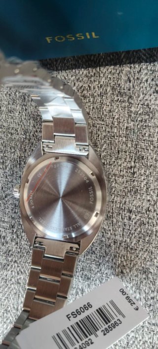 Reloj Fossil Hombre Esfera Verde y Correa Plateada