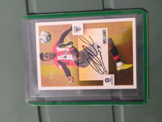 Cromo Fútbol Williams Firmado