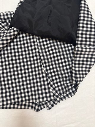 Falda Zara cuadros blanco y negro