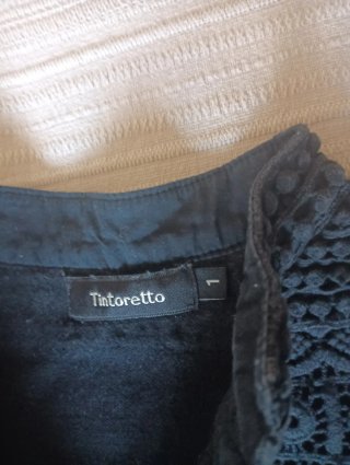 Jersey Tintoreto negro con encaje