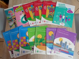 Libros 6° de primaria, Santillana.