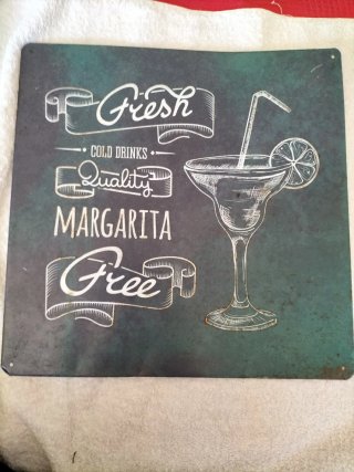 Cartel Metálico Vintage Margarita