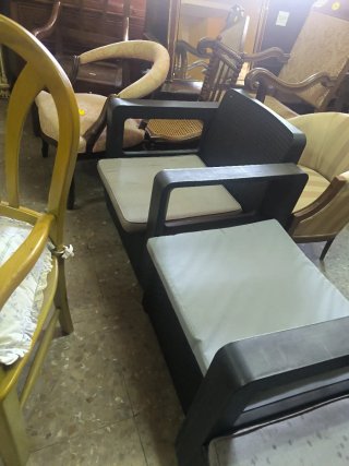 Juego 2 Sillas y Mesita Jardín