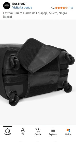 Funda para maleta Eastpak Negra Talla M