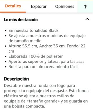 Funda para maleta Eastpak Negra Talla M
