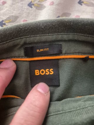 Polo BOSS Slim Fit Verde Talla S