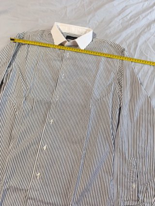Camisa de vestir rayas blanco y negro