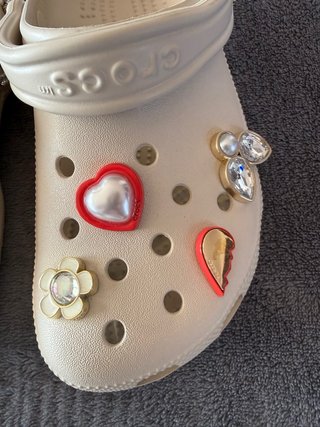 Crocs Classic Beige con Perle e Strass