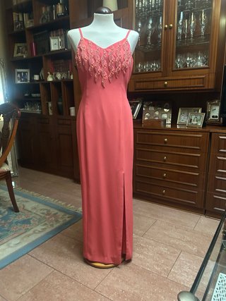 Vestido fiesta coral T-42