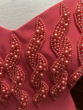 Vestido fiesta coral T-42