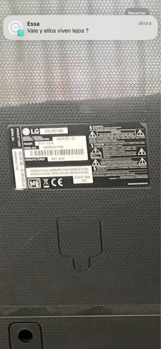 Televisor LG 43 Negro