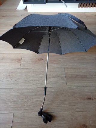 Sombrilla gris para carrito de bebé