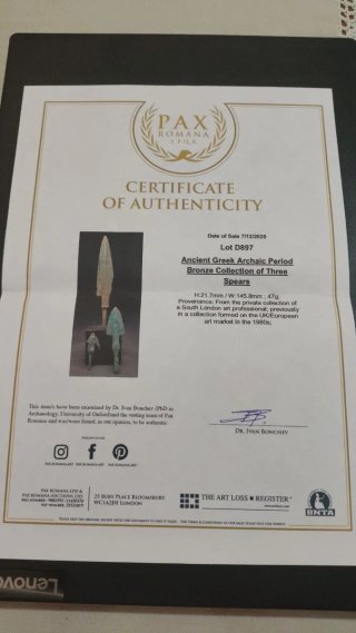 3 Puntas de Lanza Bronce Antigua Grecia