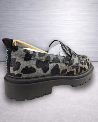 Mocasines HOFF Leopard Cuero Gris mujer 38 Nuevo
