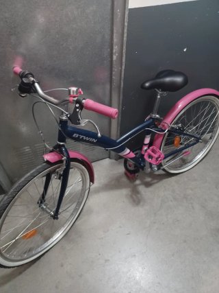 Bicicleta Btwin niña rosa y azul