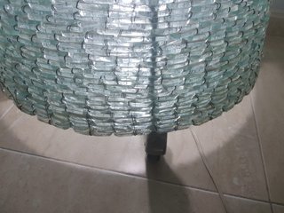 Lámpara de pie Vintage Brutalista Vidrio