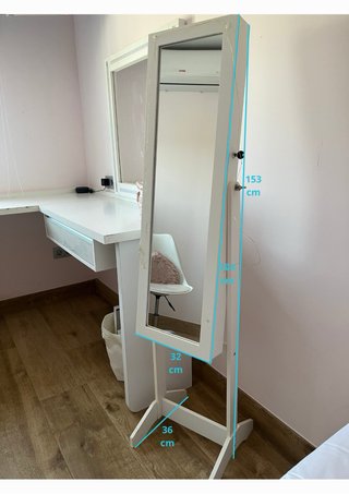 Espejo joyero de cuerpo entero con gran capacidad