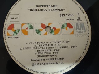 Supertramp - Indelibly Stamped LP Vinilo