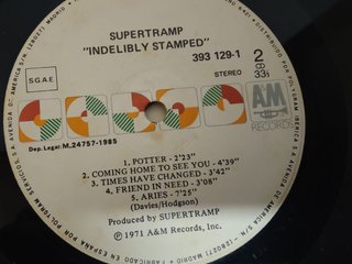 Supertramp - Indelibly Stamped LP Vinilo
