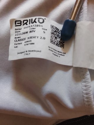 Maillot ciclismo Briko blanco estampado