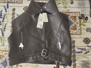 Chaqueta FBsister Cuero Gris