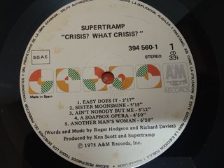 Supertramp - Crisis? What Crisis? LP Vinilo