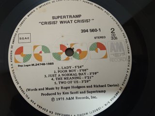 Supertramp - Crisis? What Crisis? LP Vinilo
